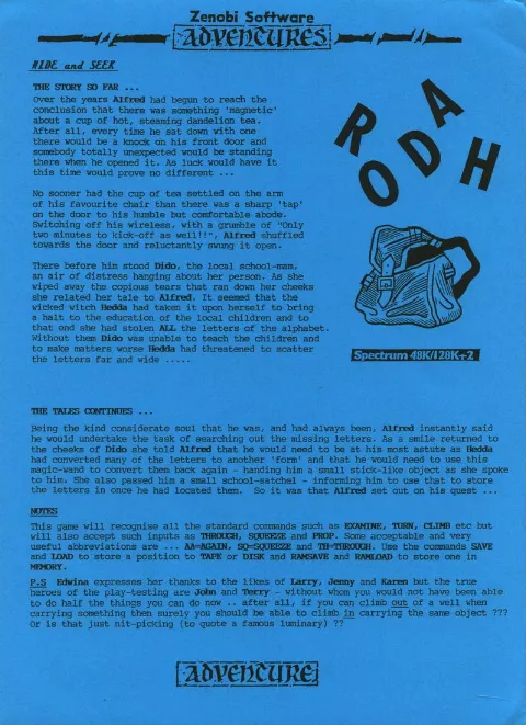 Scanned instructions