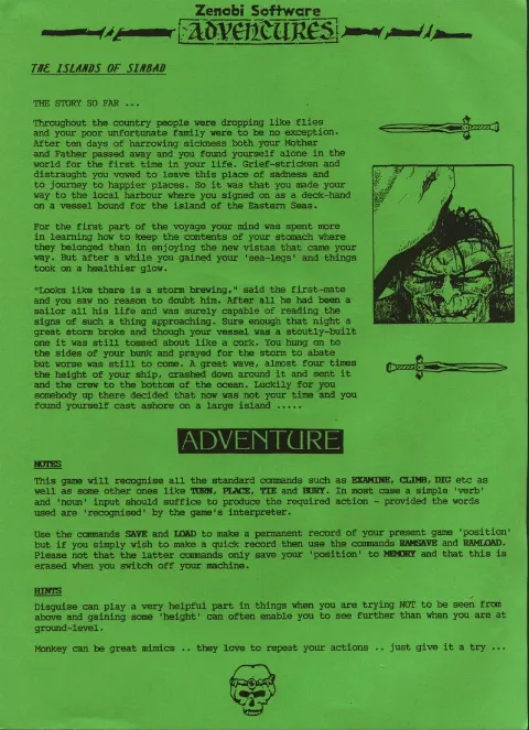 Scanned instructions