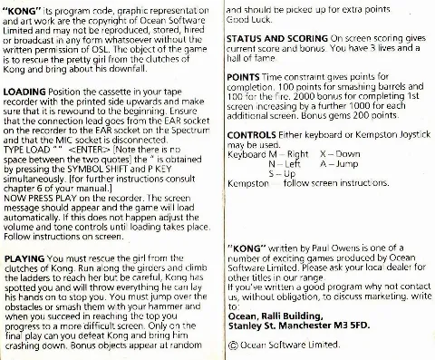 Scanned instructions