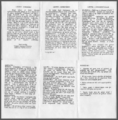 Scanned instructions