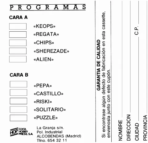 Scanned instructions