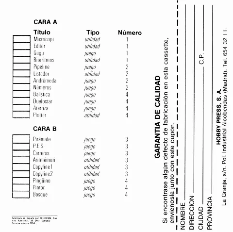 Scanned instructions
