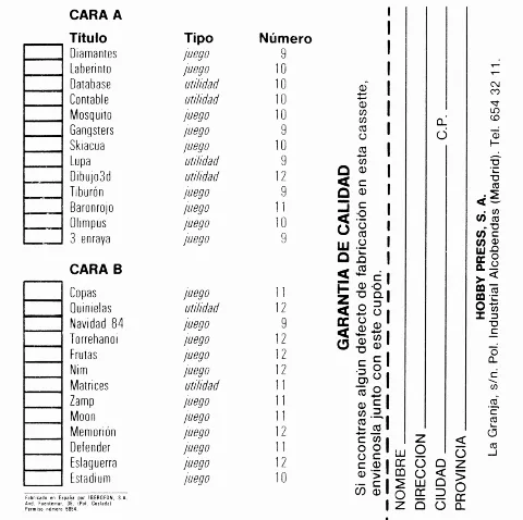 Scanned instructions