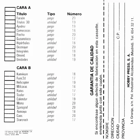 Scanned instructions