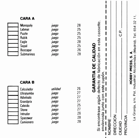Scanned instructions