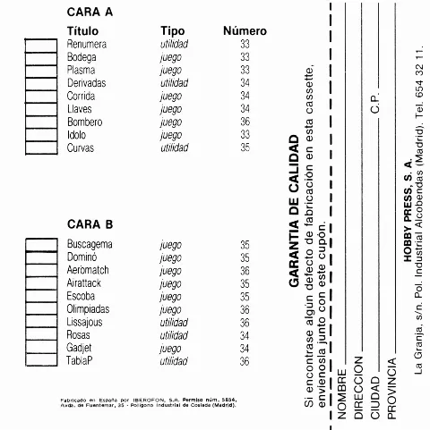 Scanned instructions