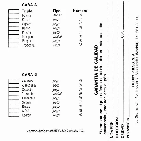 Scanned instructions