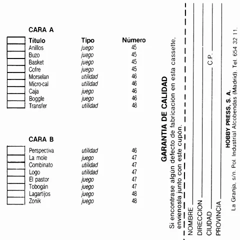 Scanned instructions