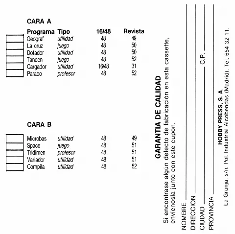 Scanned instructions
