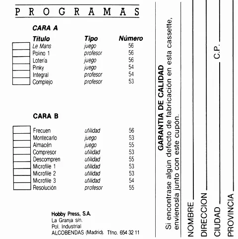 Scanned instructions