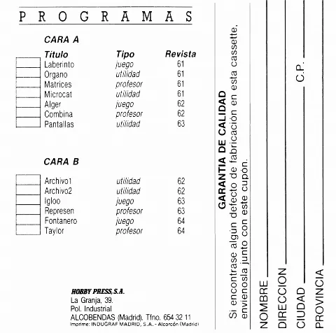 Scanned instructions