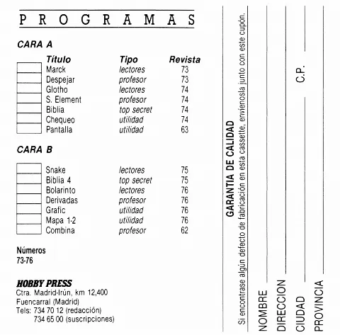 Scanned instructions