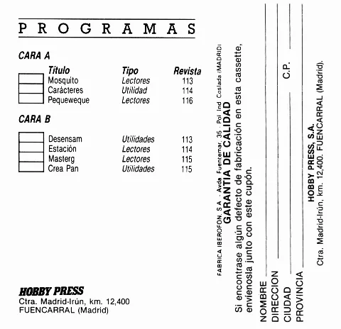 Scanned instructions