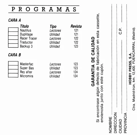 Scanned instructions