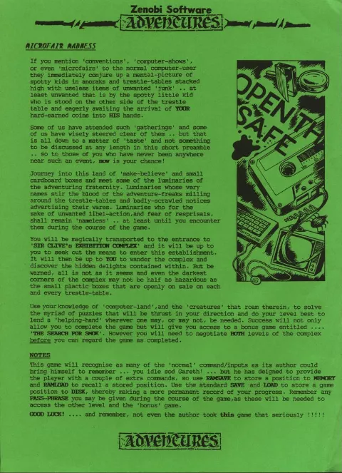 Scanned instructions