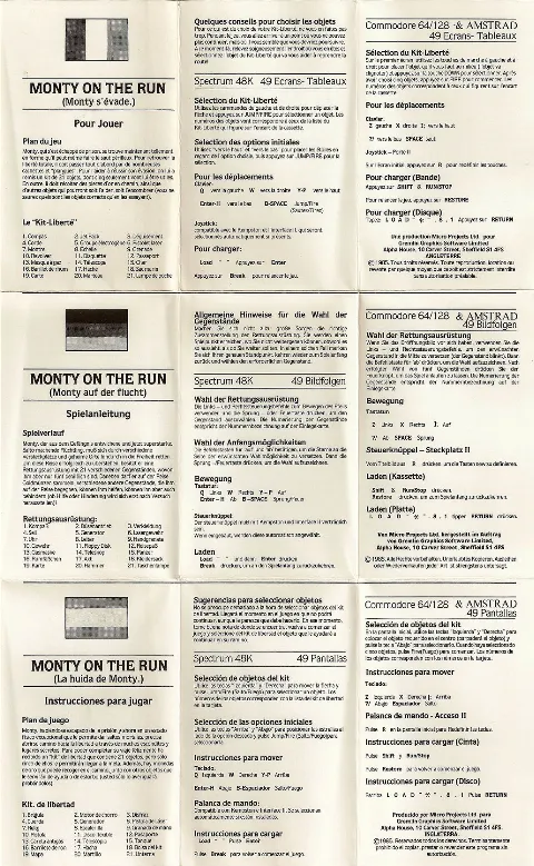 Scanned instructions