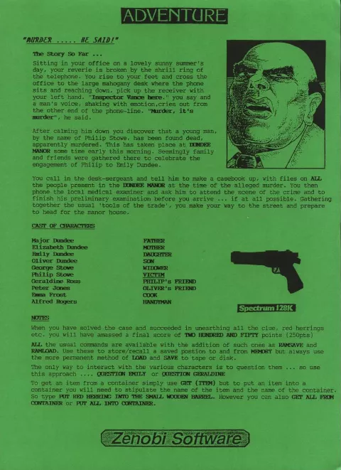 Scanned instructions