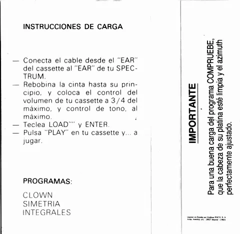 Scanned instructions