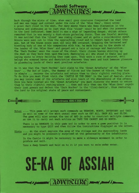 Scanned instructions