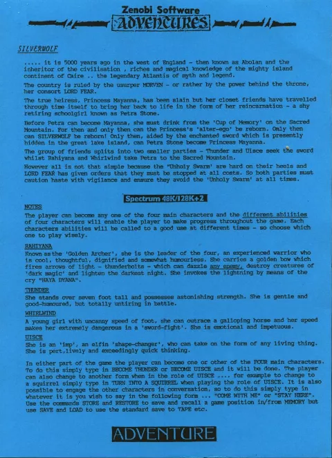 Scanned instructions