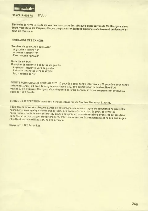 Scanned instructions