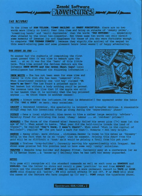 Scanned instructions