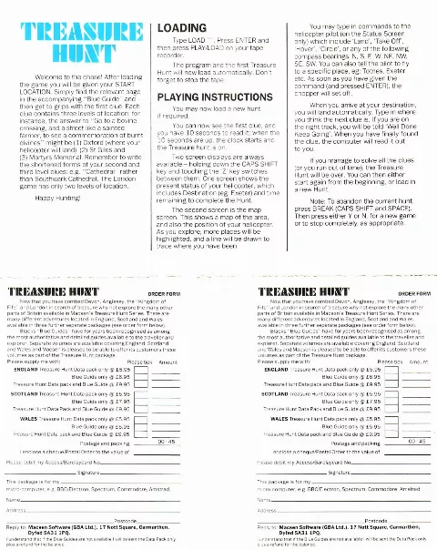 Scanned instructions