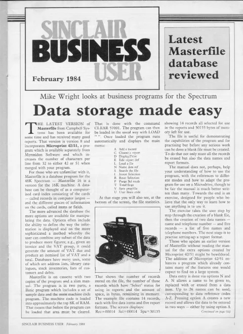 Cover of Sinclair User