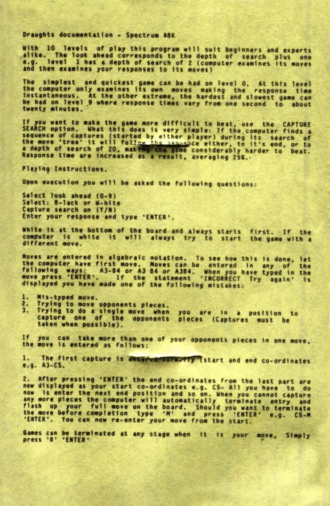Scanned instructions