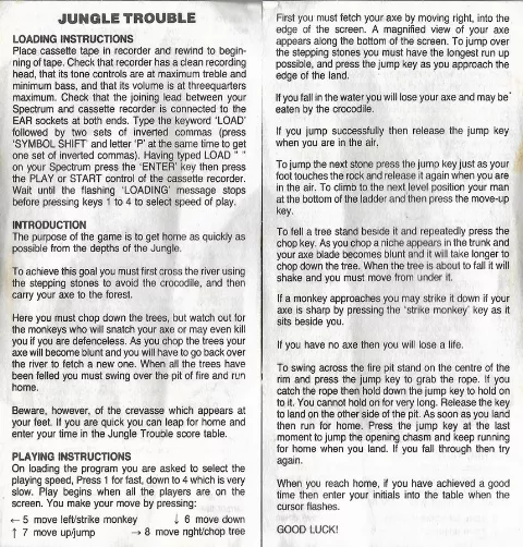 Scanned instructions