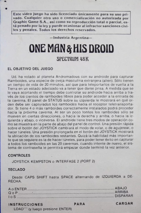 Scanned instructions