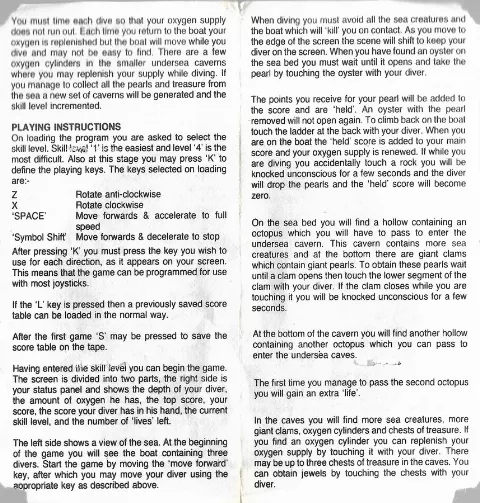Scanned instructions