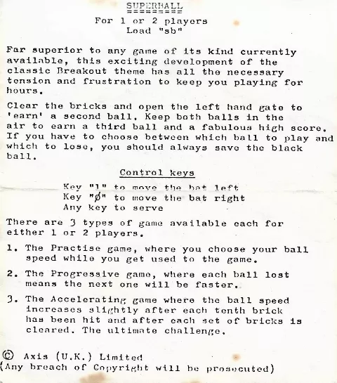 Scanned instructions