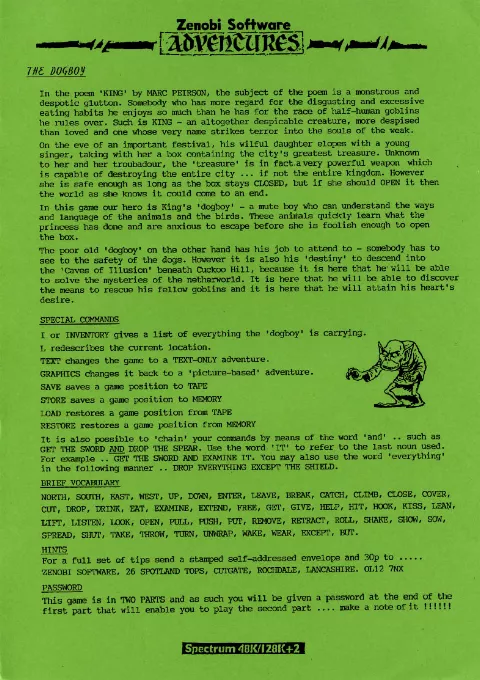 Scanned instructions