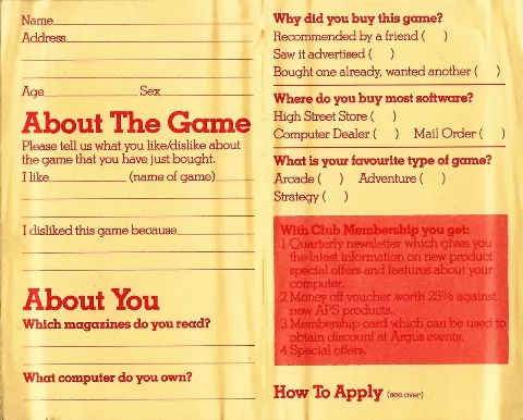 Game additional material