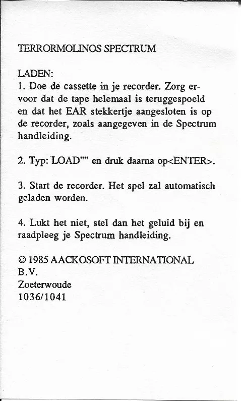 Scanned instructions