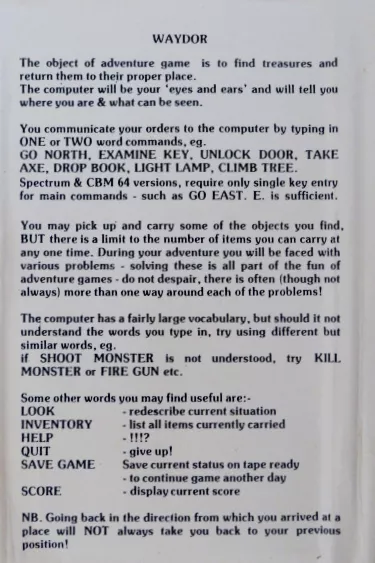 Scanned instructions