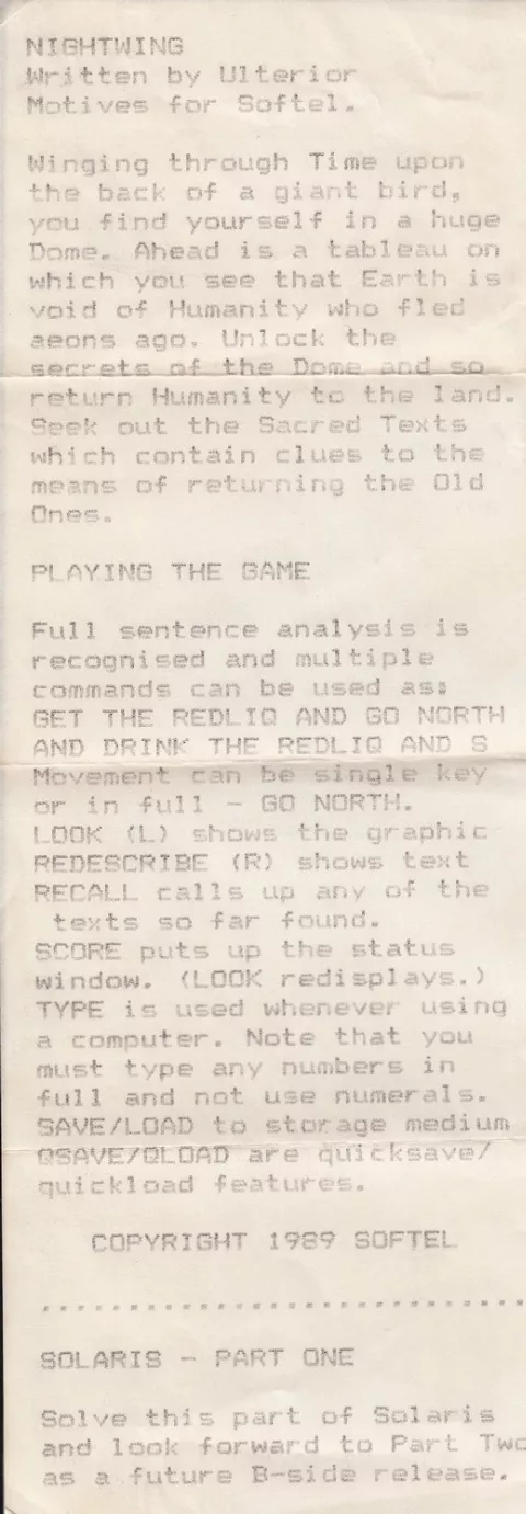 Scanned instructions