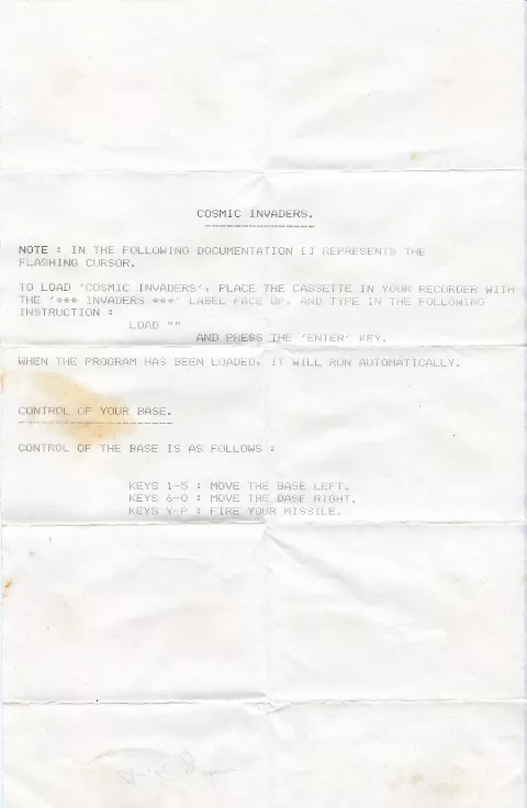 Scanned instructions