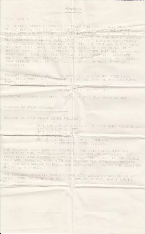 Scanned instructions