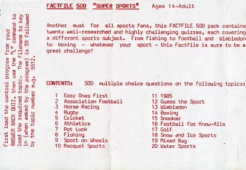 Scanned instructions