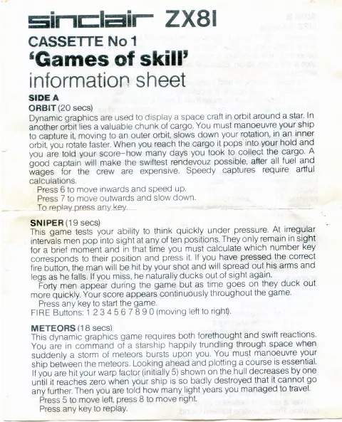 Scanned instructions