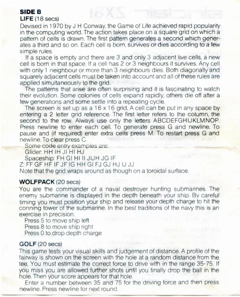 Scanned instructions