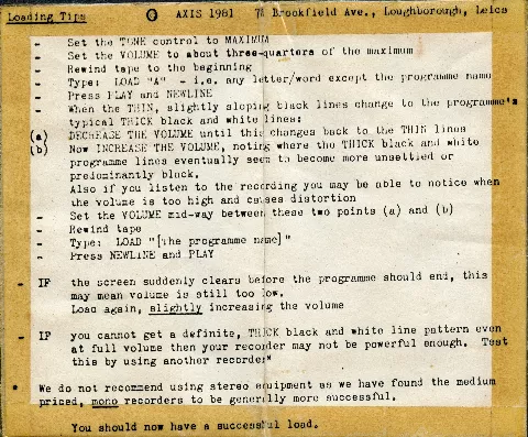 Scanned instructions
