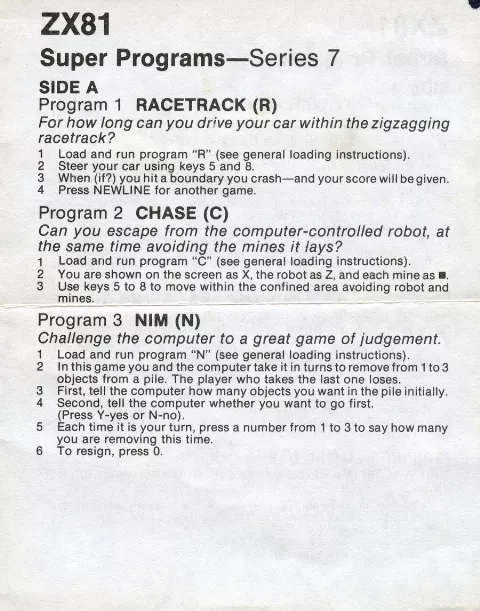 Scanned instructions