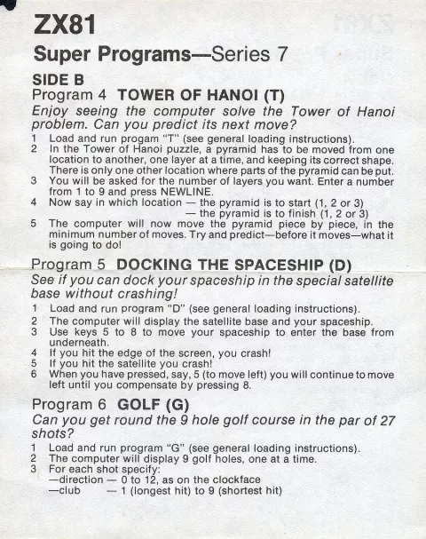 Scanned instructions