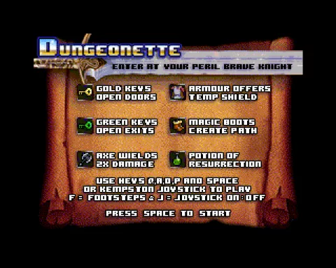 Opening screen