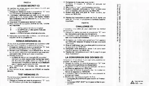 Scanned instructions