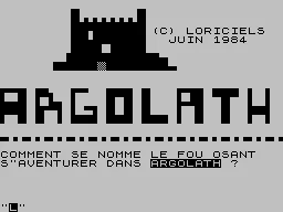 Opening screen
