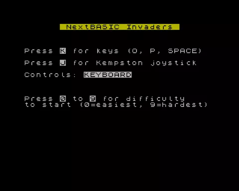 Opening screen